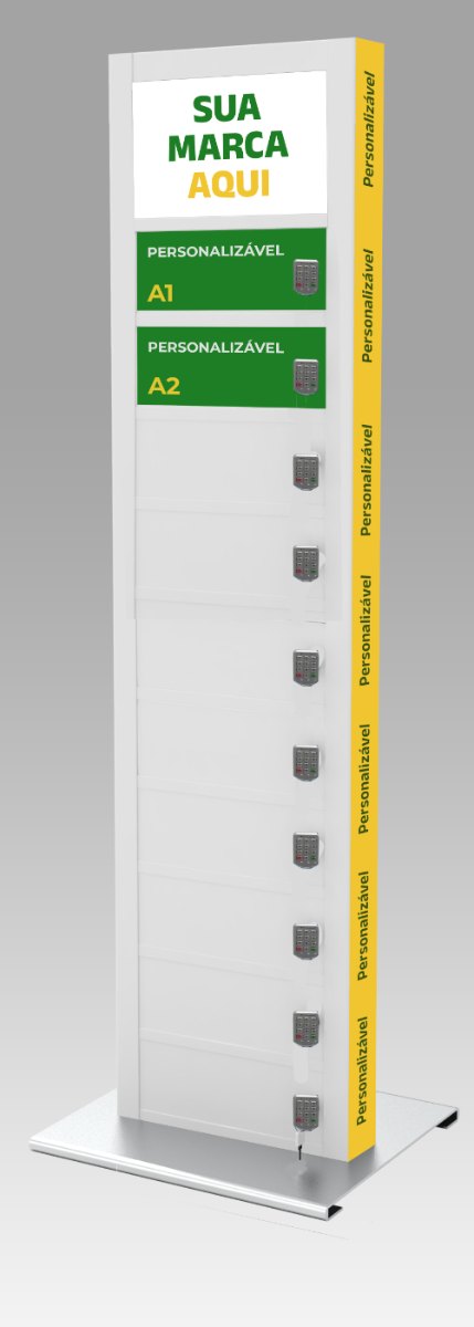 SC Locker 10 Code - locker carregador de celular com senha e 10 compartimentos