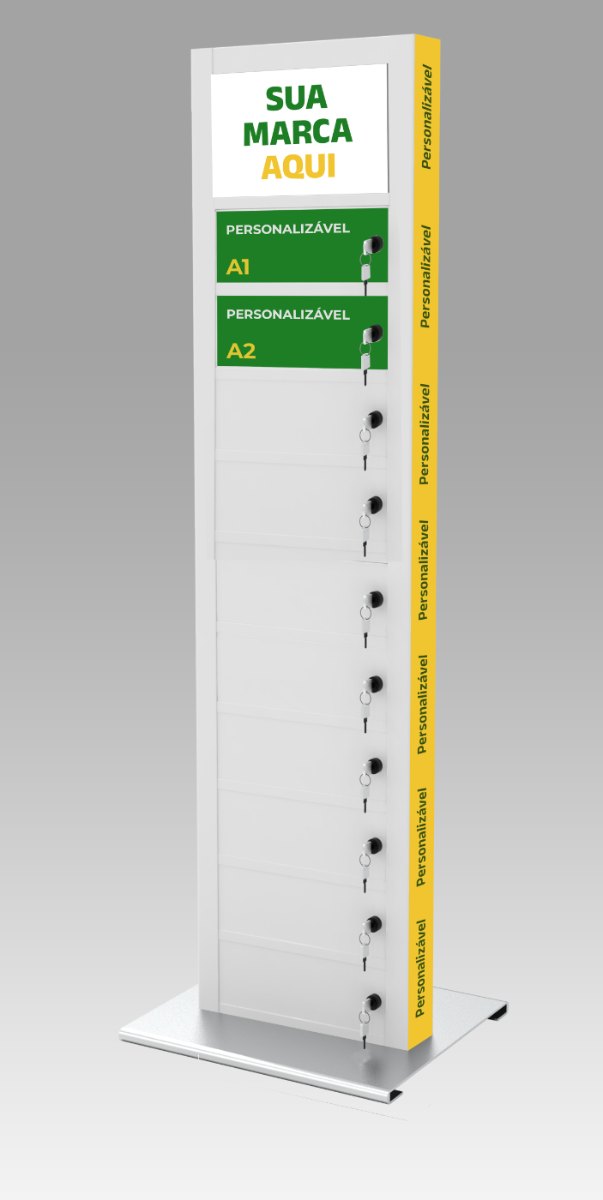 SC Locker 10 - locker carregador de celular com 10 compartimentos