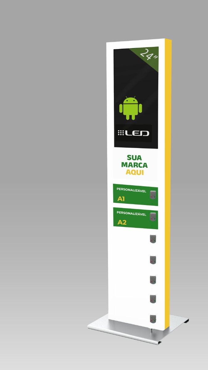 SC Locker 7 Code - locker carregador de celular com senha e 7 compartimentos