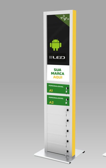 SC Locker 7 - locker carregador de celular com 7 compartimentos