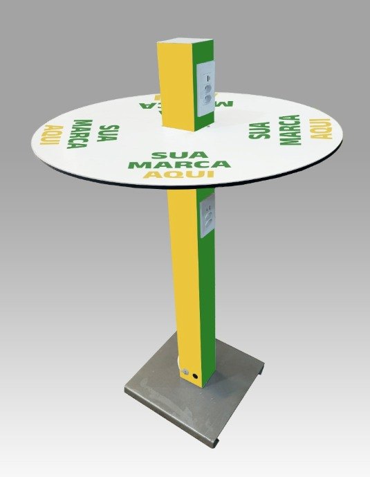 SC Totem Mesa - totem carregador de mesa para notebook e celular